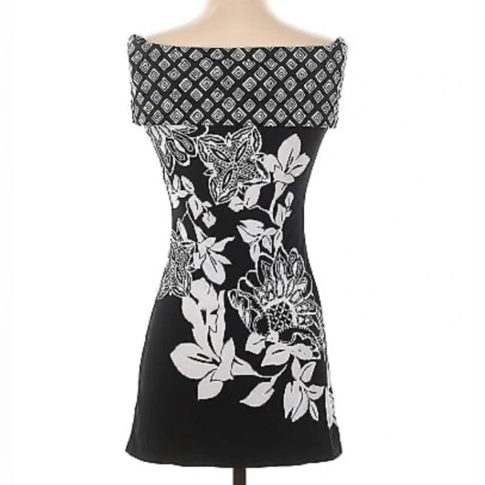 WHBM Floral Tunic Tank Blouse White House Black Market Size Large - Picture 2 of 6